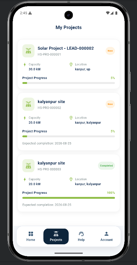 Helium Solar Customer App screenshot 2