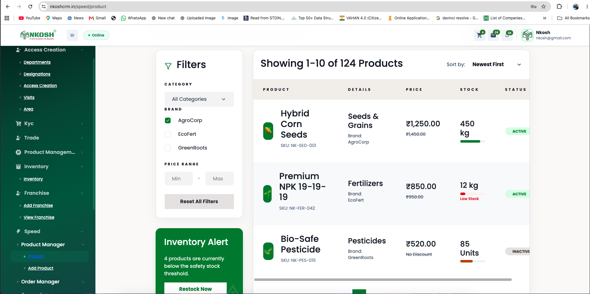 NKOSH CRM screenshot 3